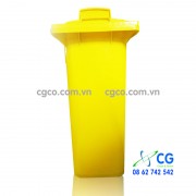 Thùng rác nhựa 120L y tế màu vàng bỏ rác nguy hại